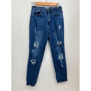 Wax Jean Medium Fade Straight Leg Skinny Jeans Size 1/25 Junior's